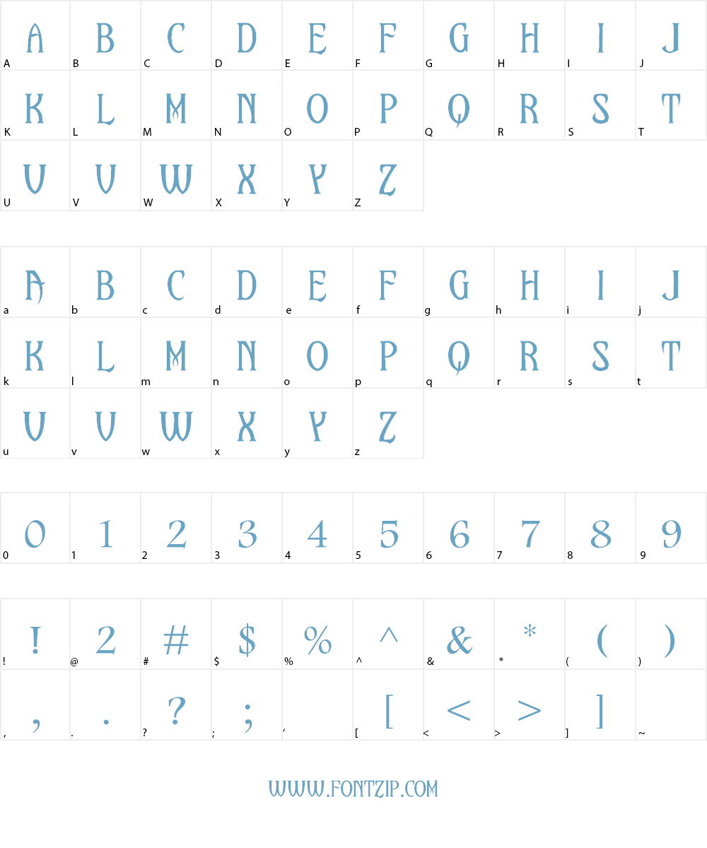 Upon A Dream (Maleficent) Font Character